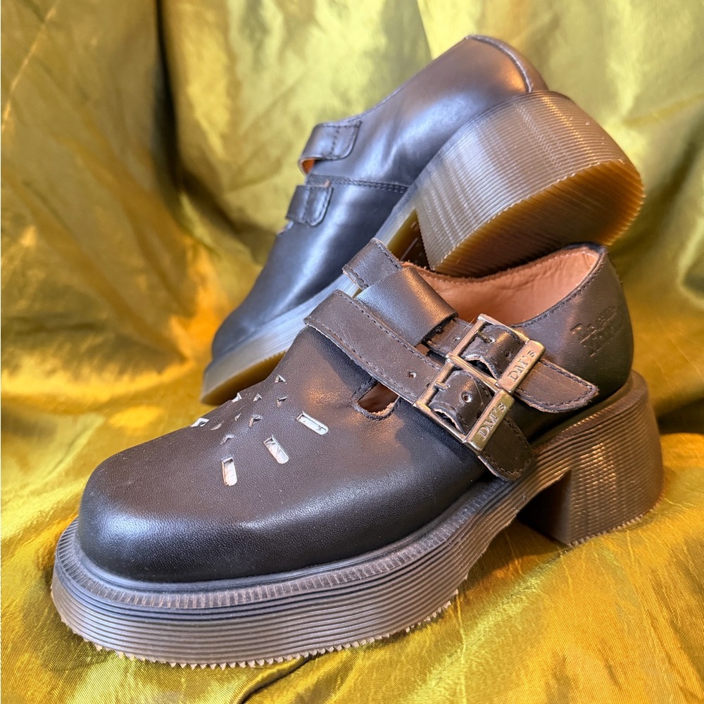 Dr. Martens Black Chunky Buckle Mary Janes